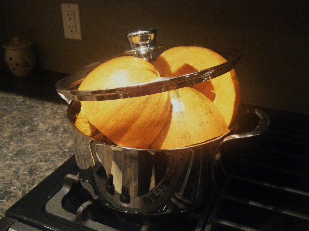 steaming pumpkin
